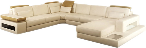 Kotne sedežne garniture s počivalnikom Leroy